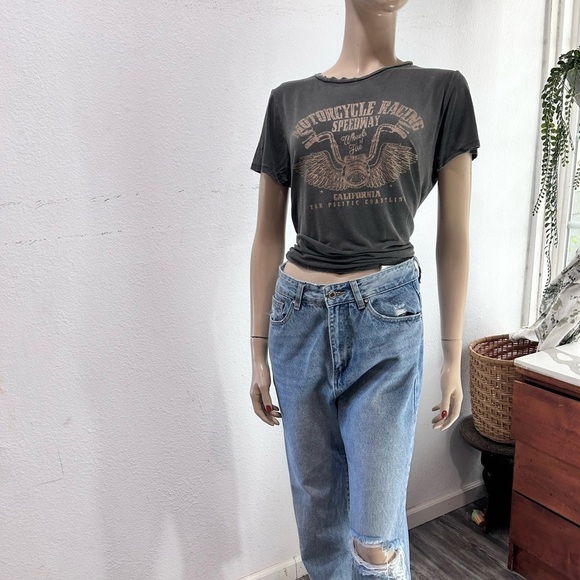 LE LIS shirt gray with motorcycle inspired - Picture 9 of 12